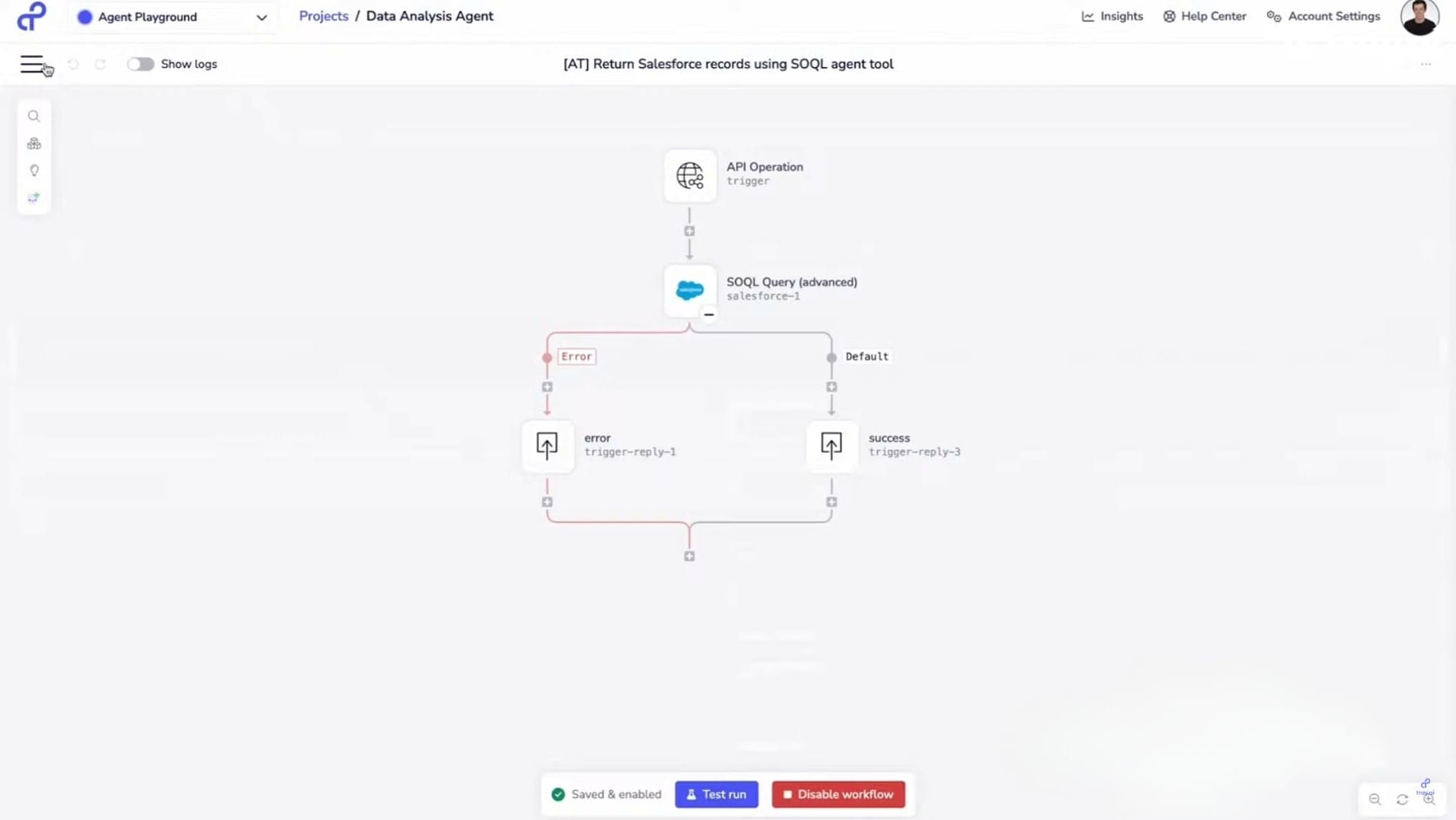 An automated workflow in Tray.