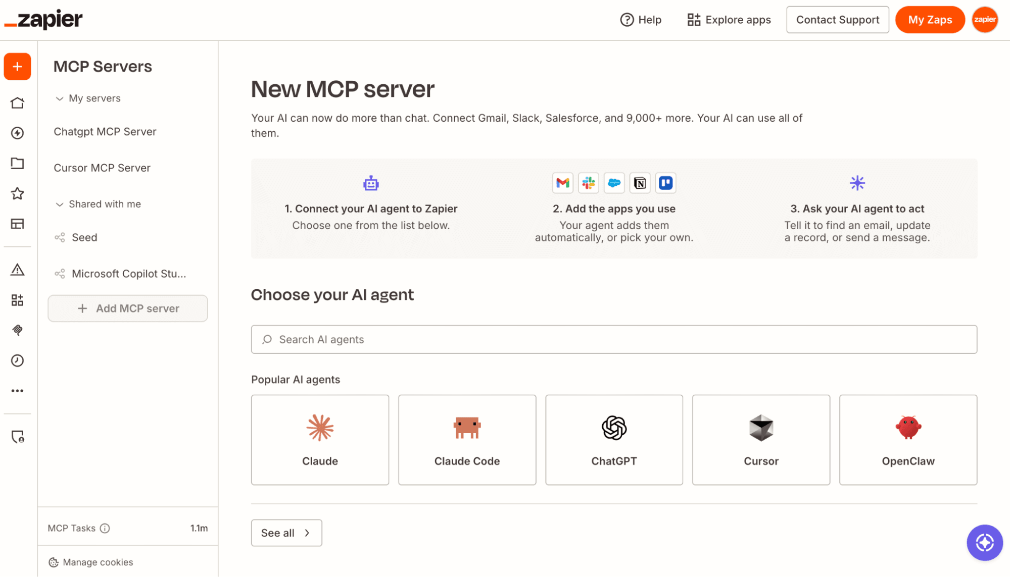 A new MCP server in Zapier.