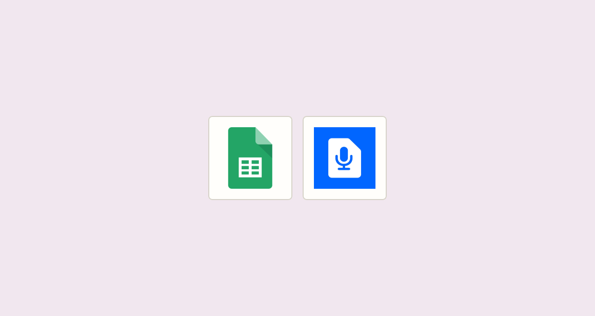 Append voice responses to tracking worksheet for reporting