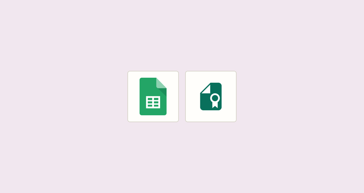 Create alumni certificates from sheet entries before next cycle