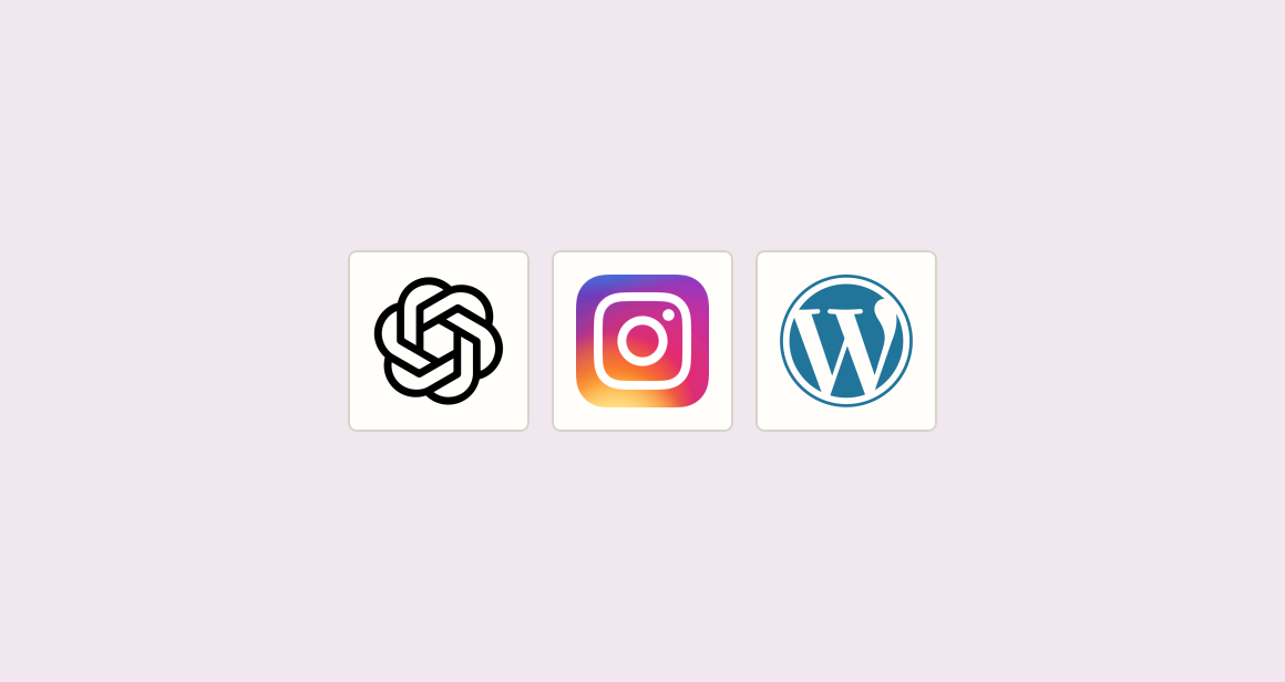 Create blog posts from social feed images and captions