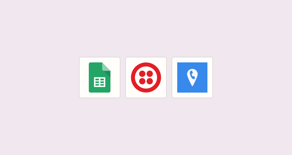 Create call log row and notify owner by SMS