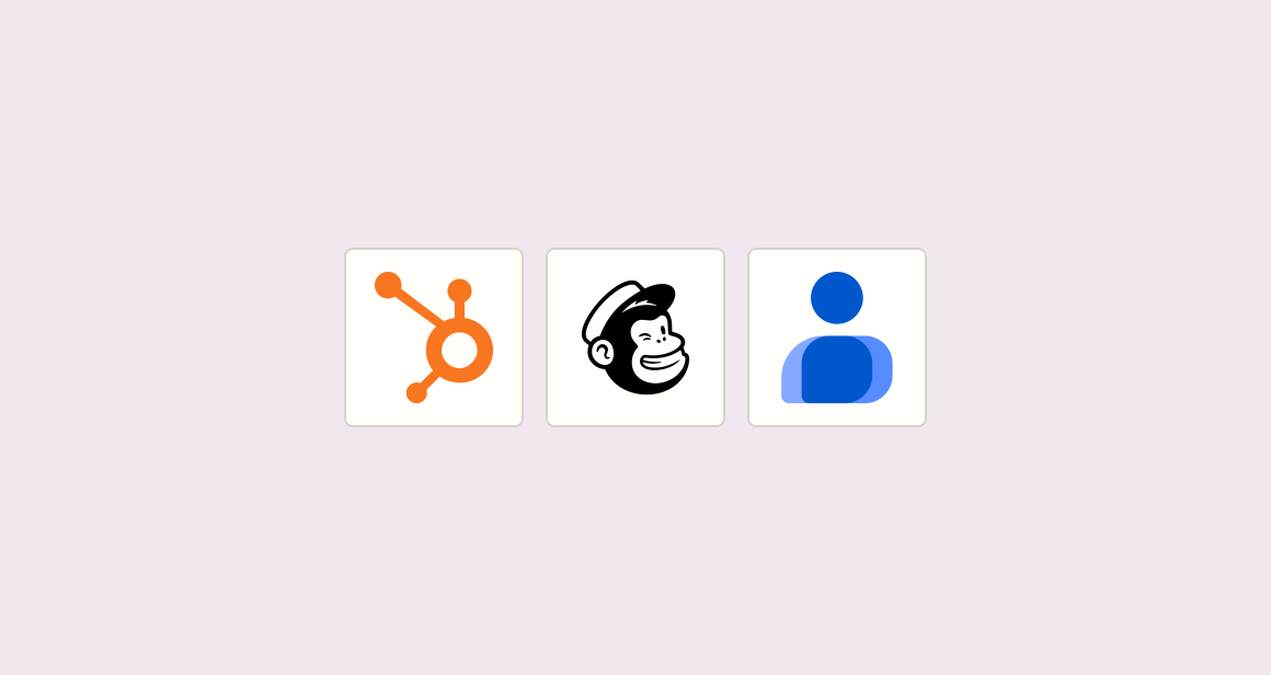 Create CRM and address book contacts from new subscribers