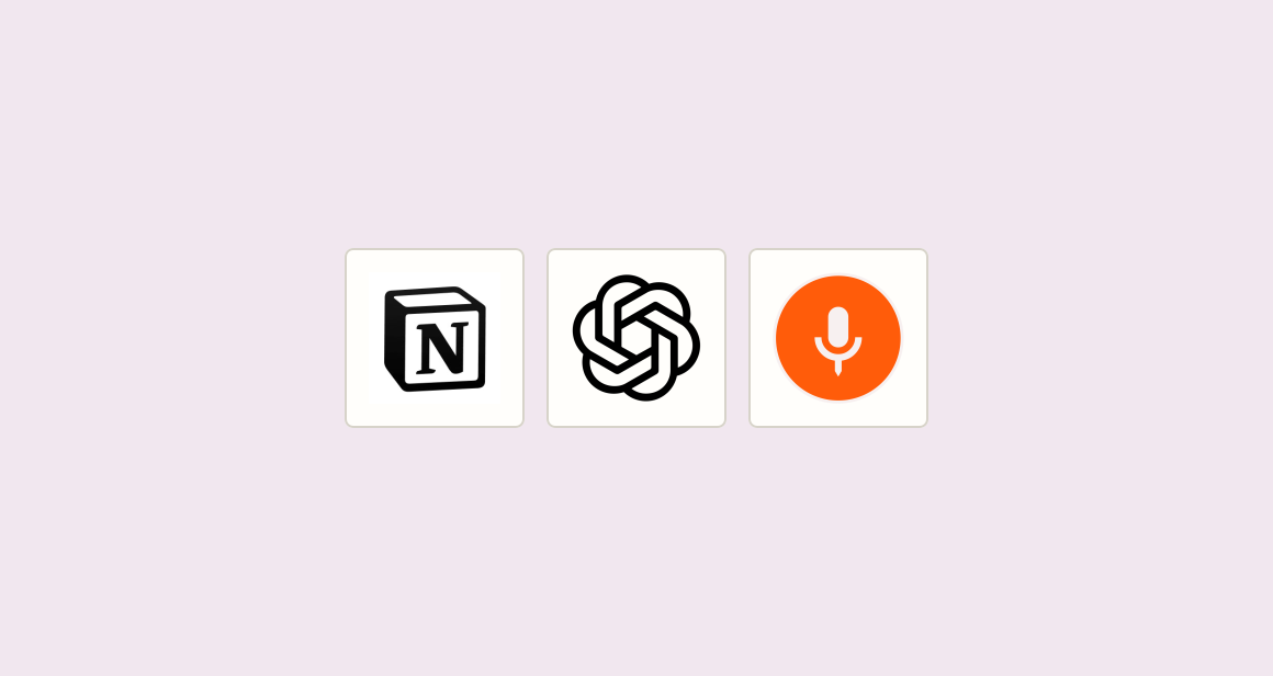 Create idea records from voice notes into workspace