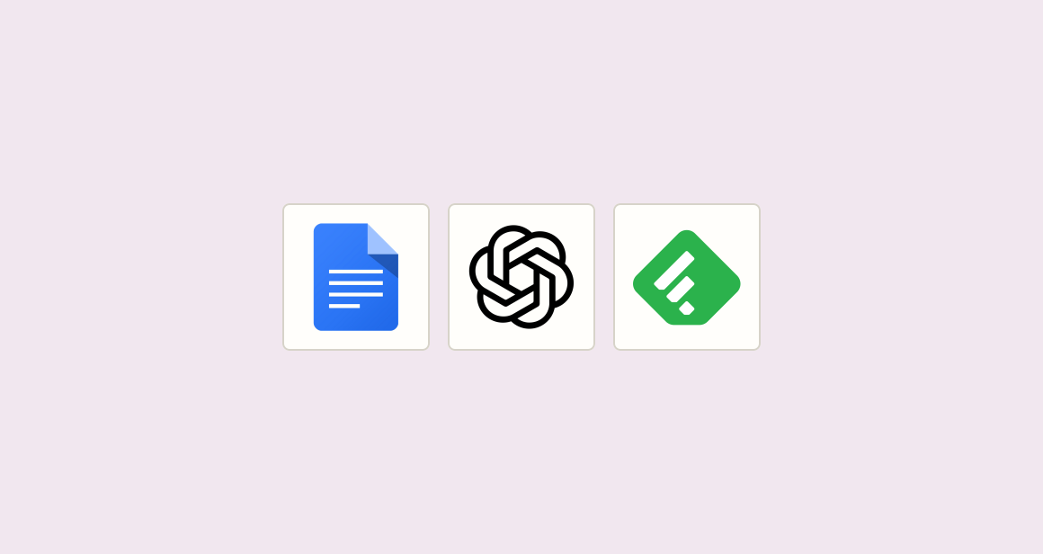 Create research brief documents from saved feed articles