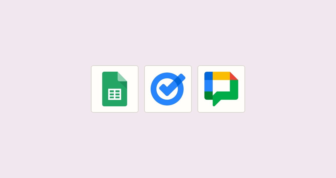 Create task and post chat message from sheet update
