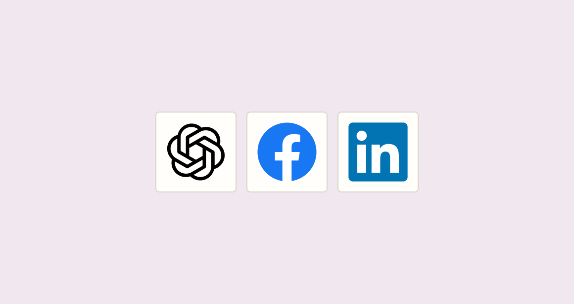 Publish blog posts as professional social updates and personal shares