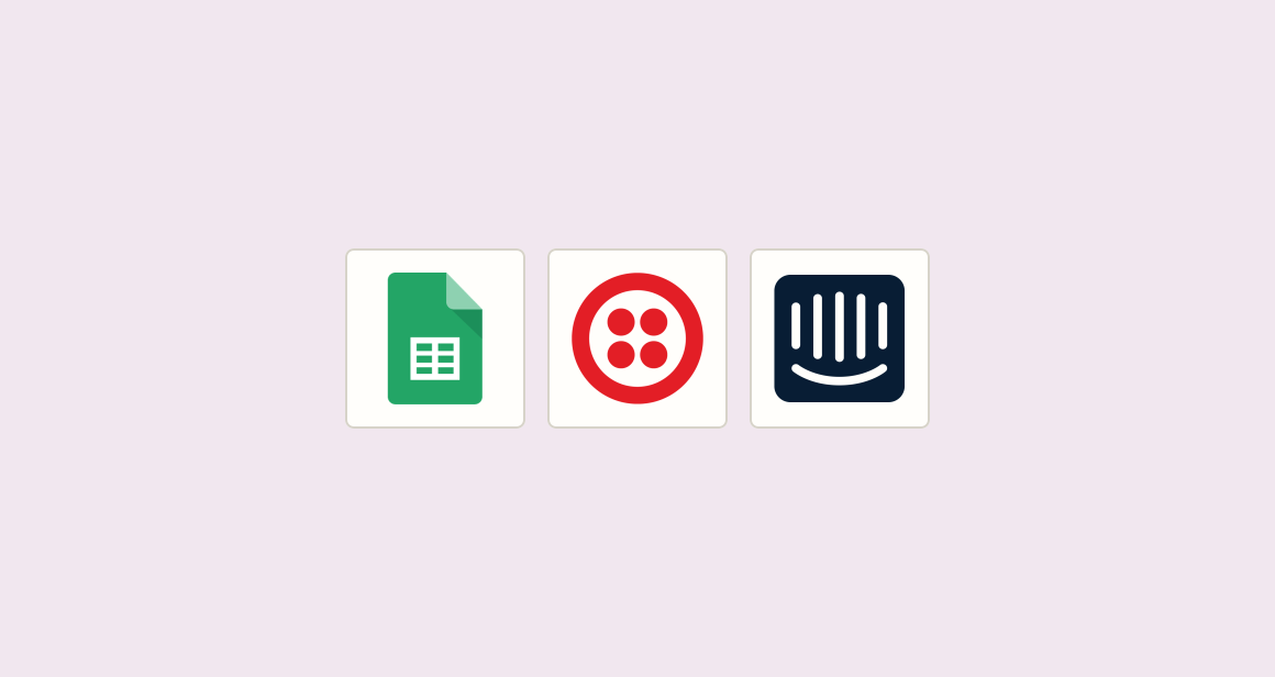 Send SMS from spreadsheet rows and log events