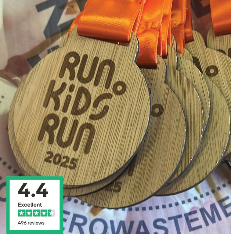 RUN KIDS RUN 2025 Wooden Medal