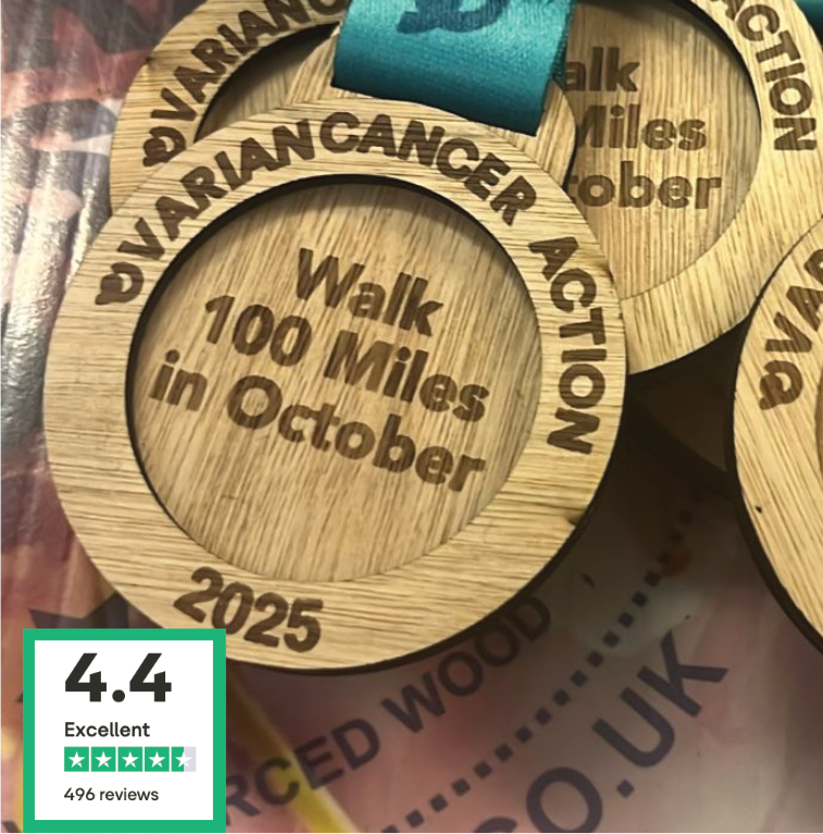 Walk 100 Miles Wooden Medal