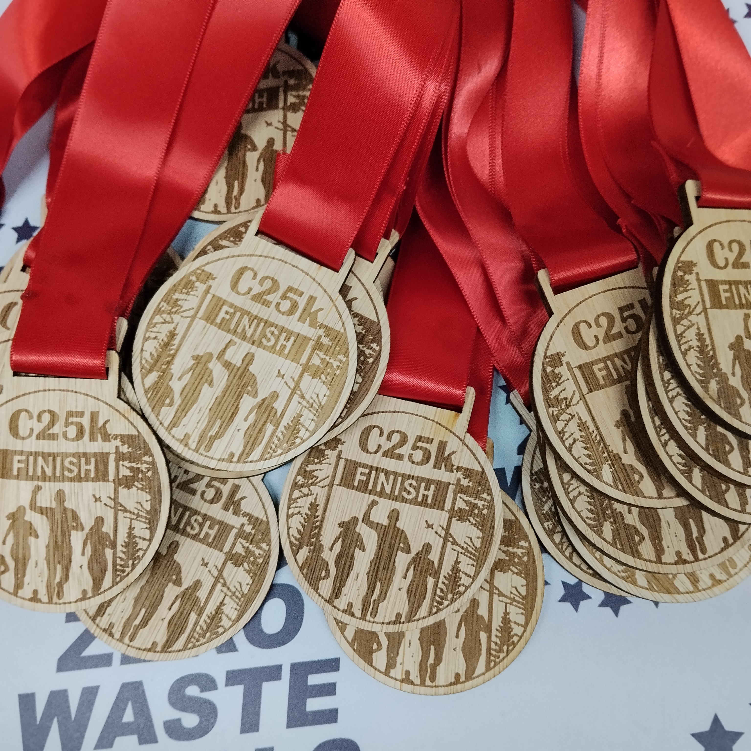 Custom wooden C25K finisher medal