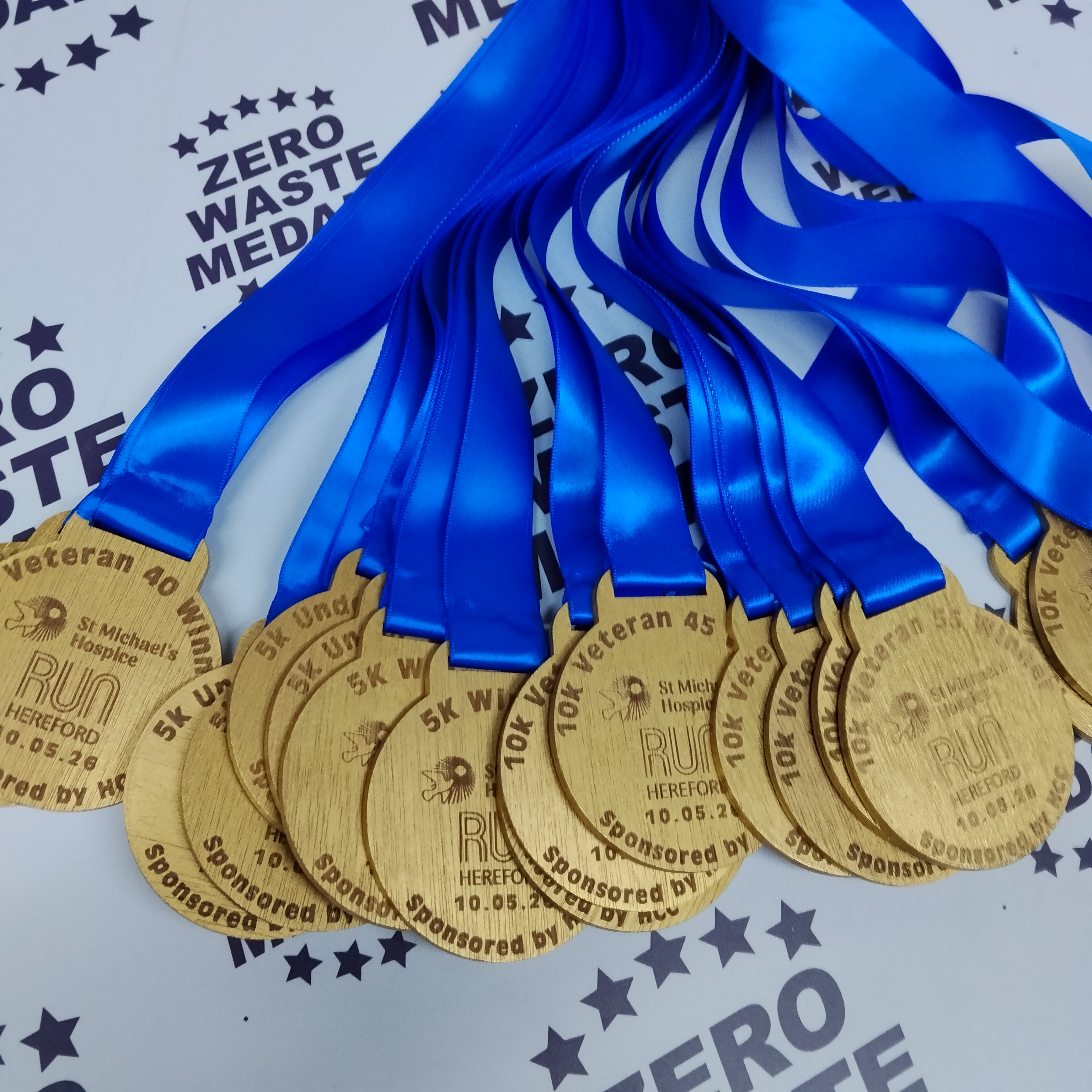 Custom wooden medal for RUN Hereford