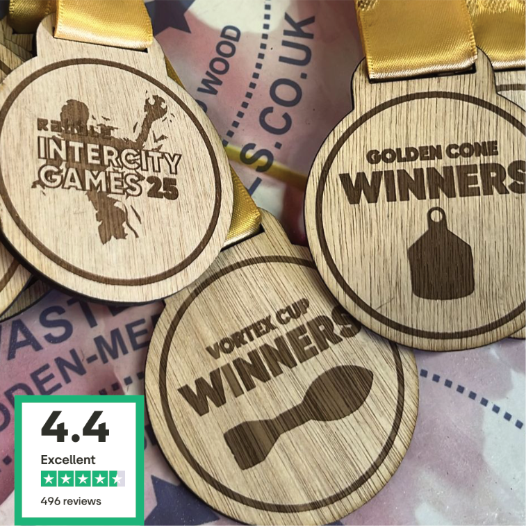 Engraved Wooden Medal for INTERCITY GAMES 25