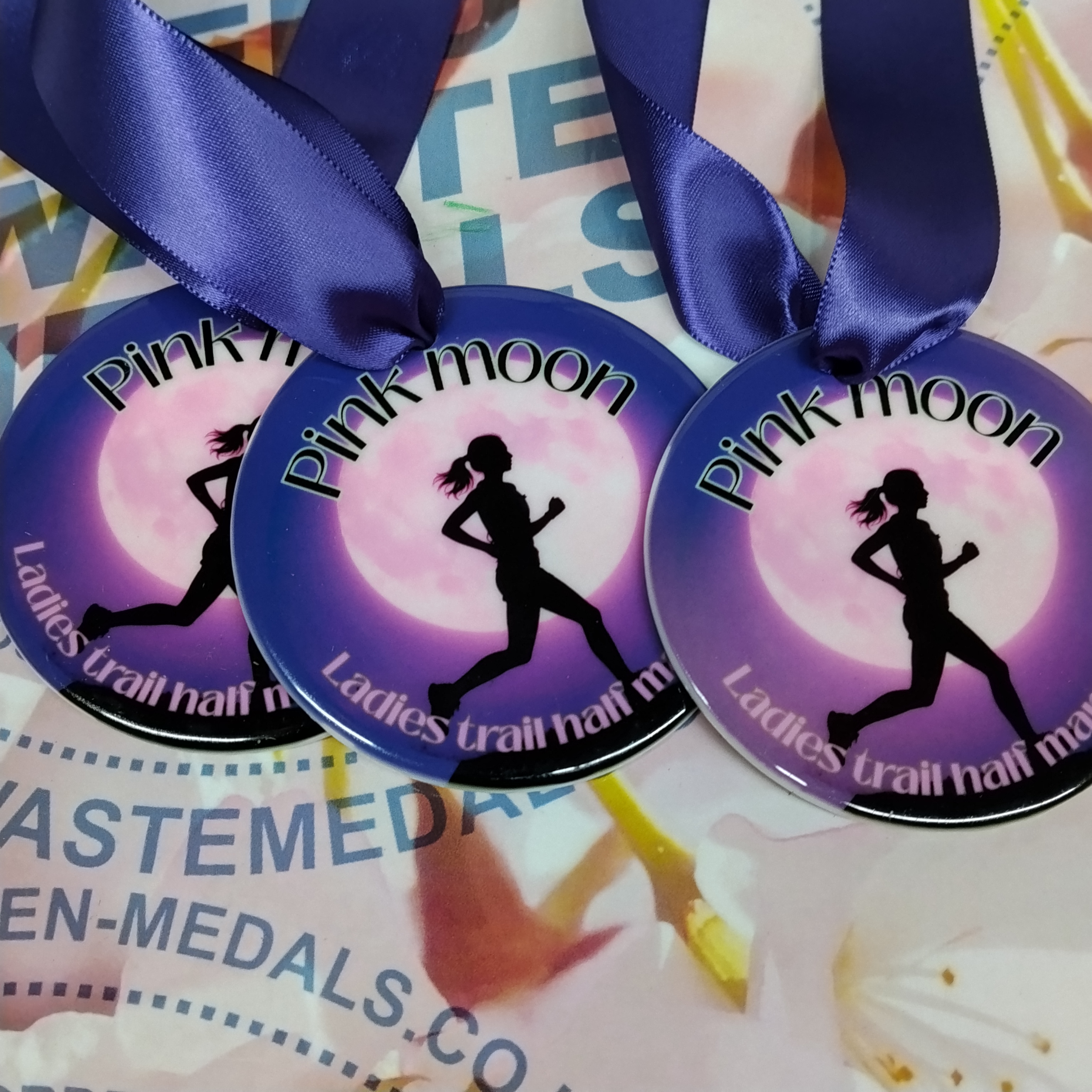 Pink Moon Ladies Trail Half Marathon Medal