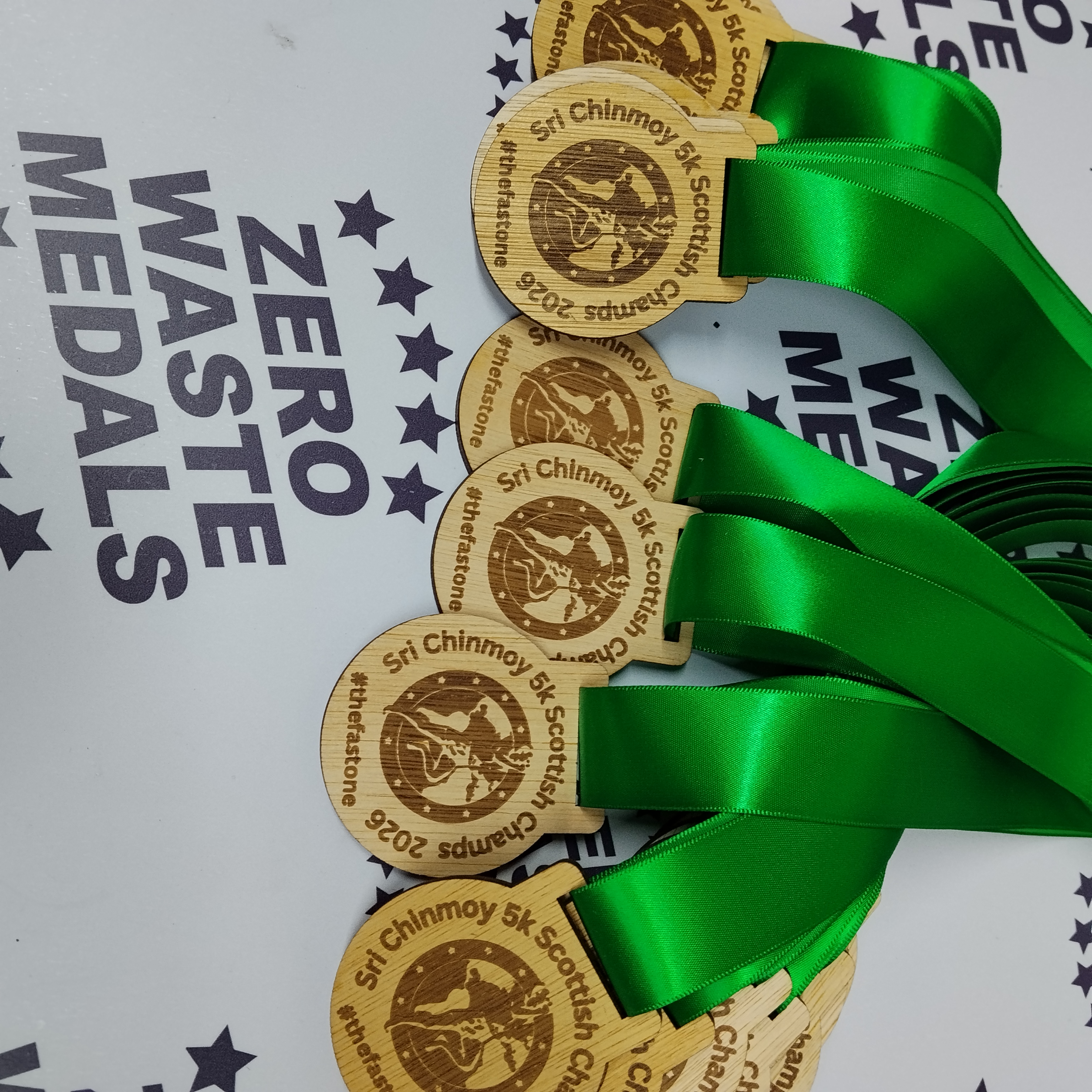 Custom Wooden Medal for Sri Chinmoy 5K Scottish