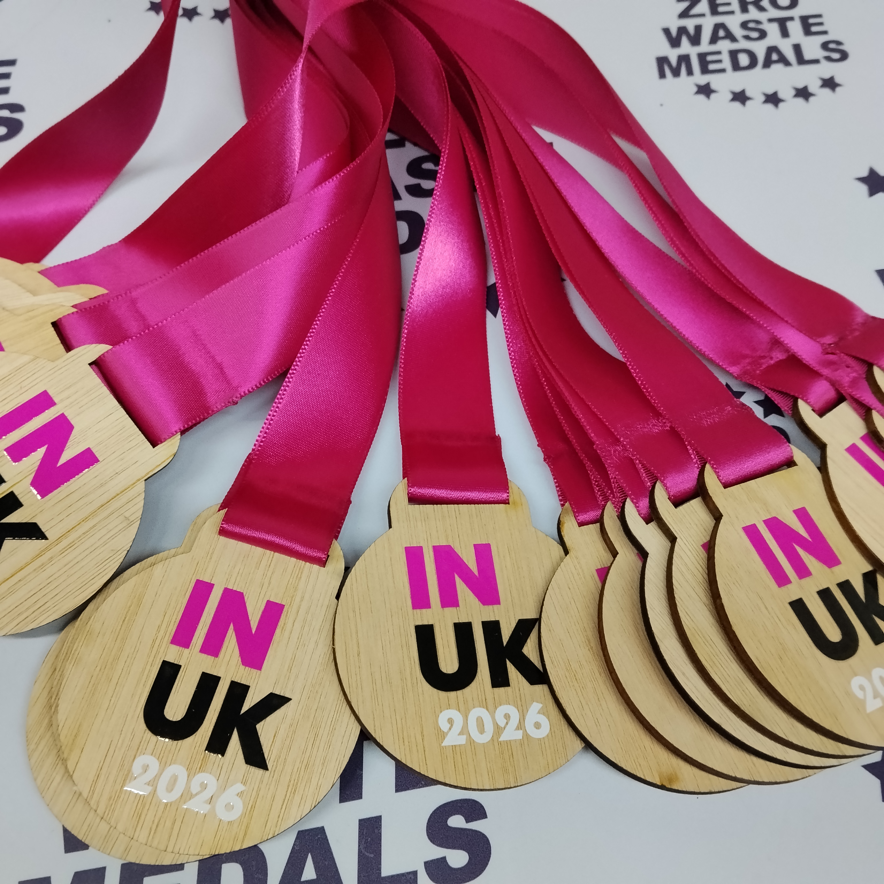 Custom wooden medal for UK community event